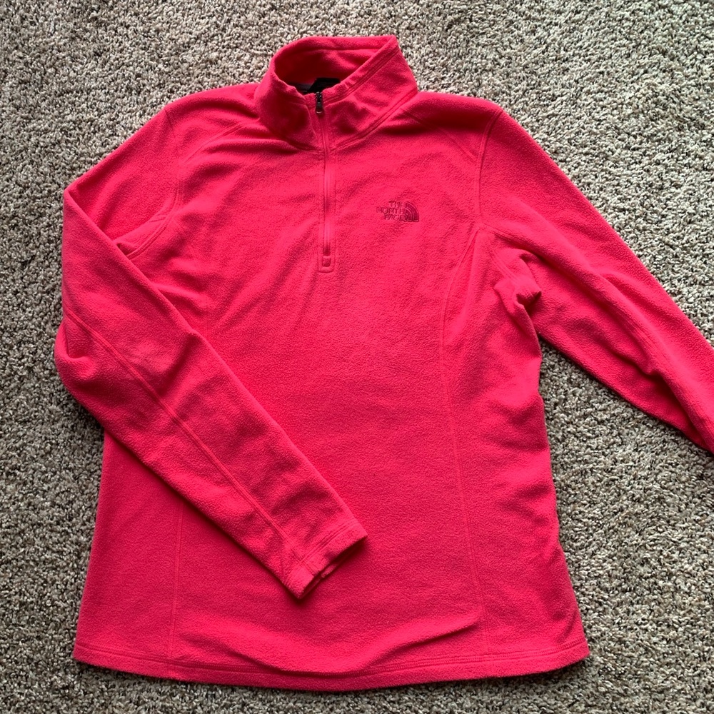 Medium The North Face Hot Pink Fleece 1/4 Zip